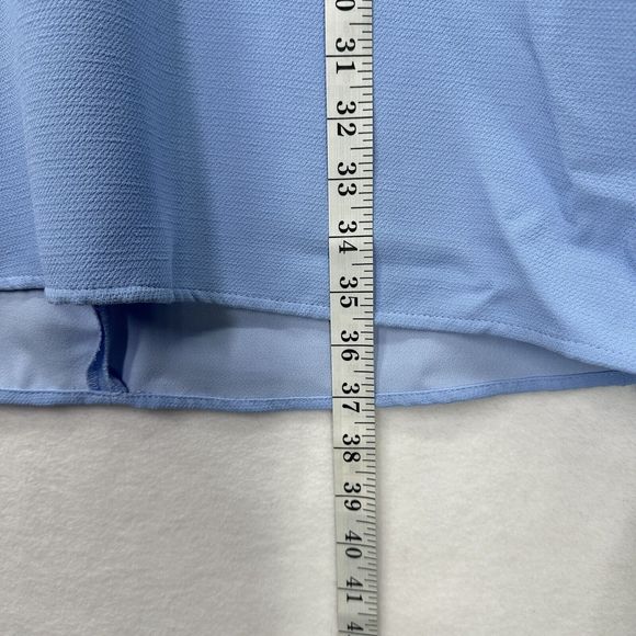 Pomander Place by Tuckernuck Blue Daphne Dress Swing Ruffle Bow sz L - Picture 8 of 16